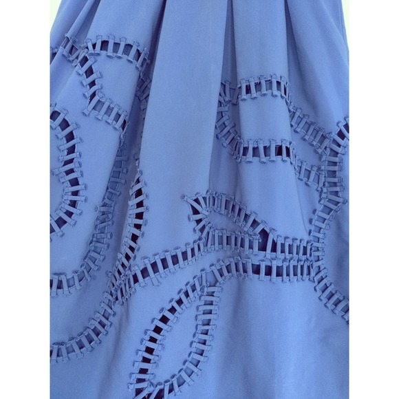 Anthropologie Sachin + Babi Bloomstitch Royal Blue Midi Skirt Size 2 - Picture 7 of 10